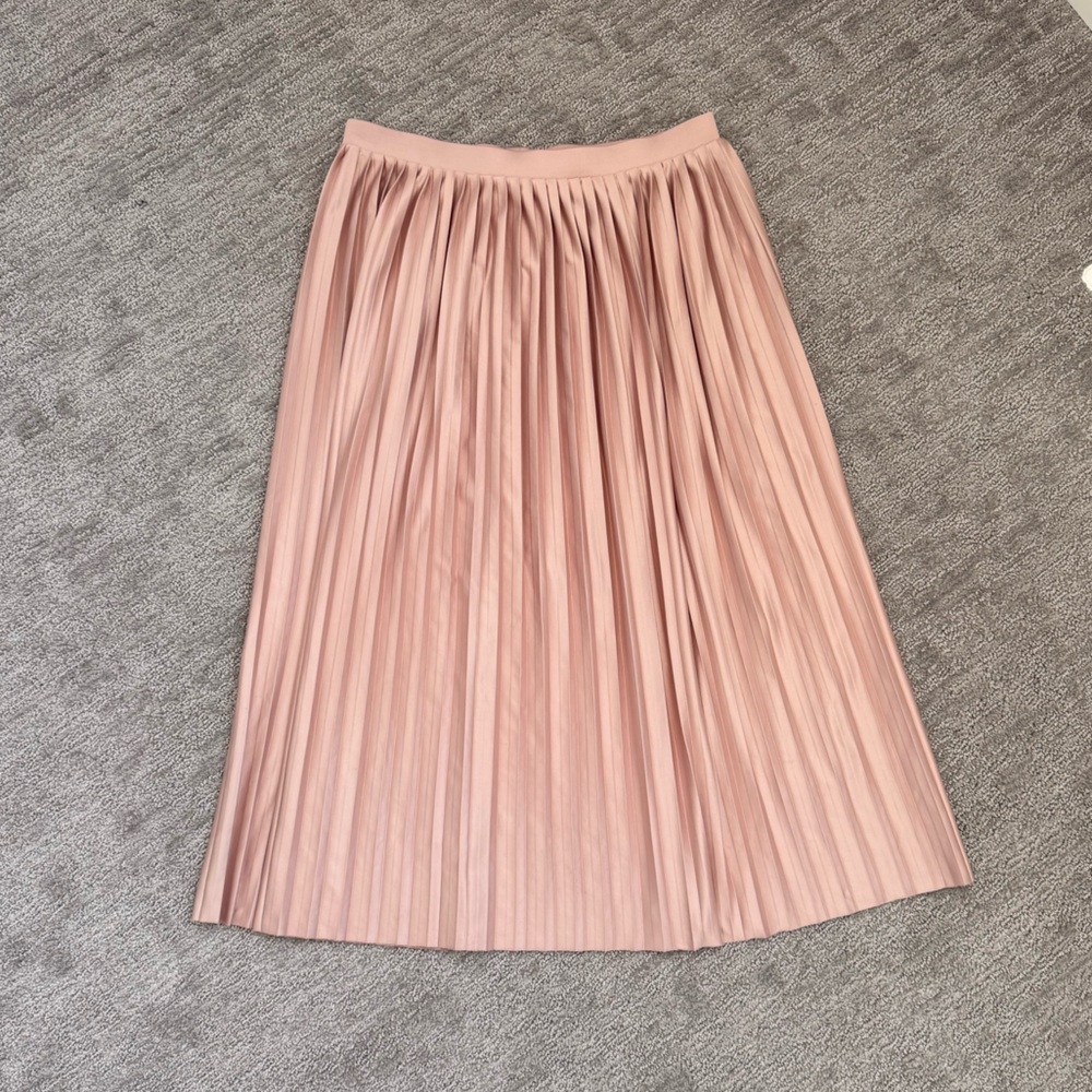 Topshop Blush Pleated Skirt